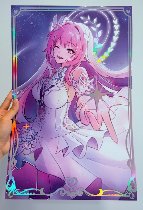 Cyrene Honkai Star Rail Holographic Foil Print