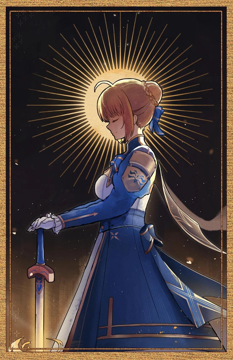 Saber Fate/Stay Gold Foil Print