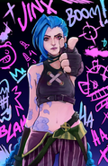 Jinx Arcane Holographic Foil Print