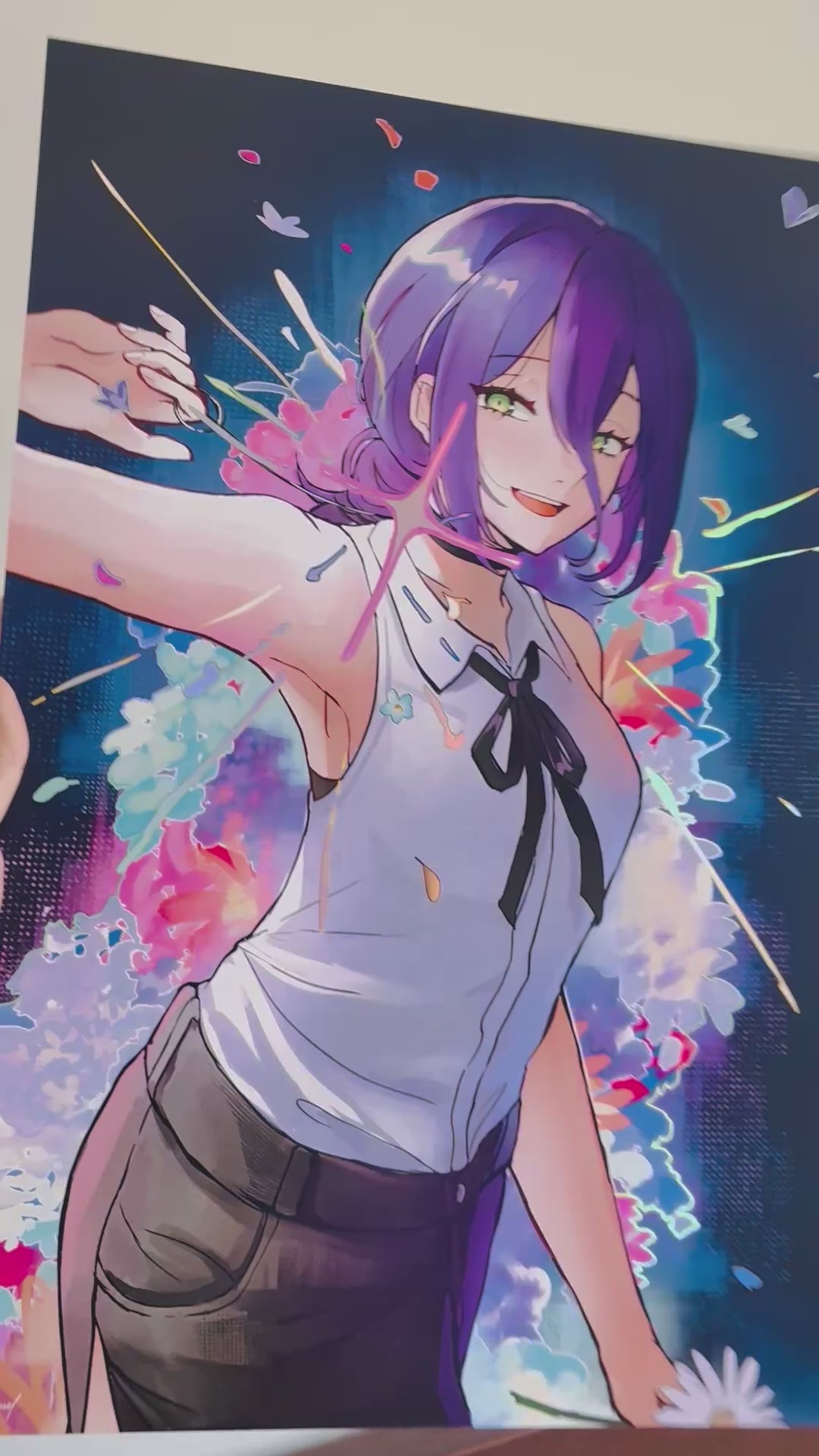 Chainsaw Man Reze Holographic Foil Print