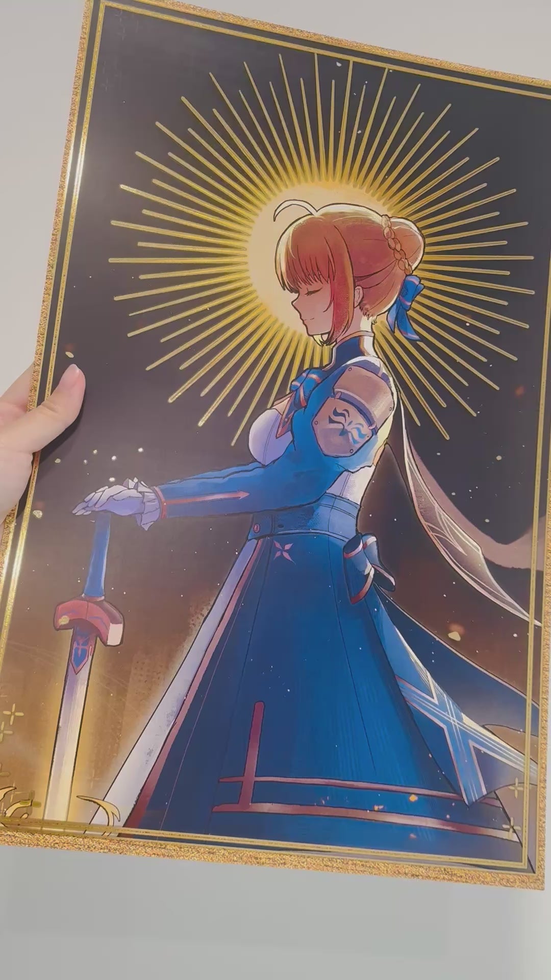 Saber Fate/Stay Gold Foil Print